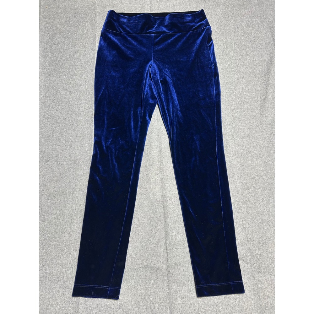 INC International Concepts Pants Womens 10 Blue Velvet Pull On‎ Leggings